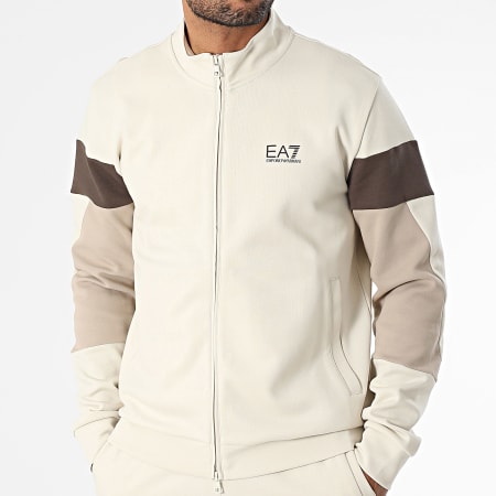 EA7 Emporio Armani - Ensemble Veste Zippée Et Pantalon Jogging 7M000282-AF12660 Beige