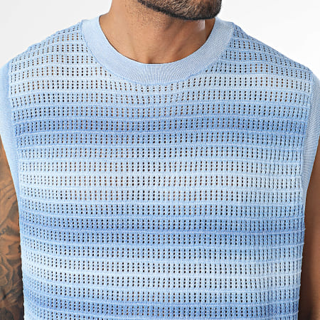 Frilivin - Débardeur Ajouré 092 Bleu Clair Bleu Roi