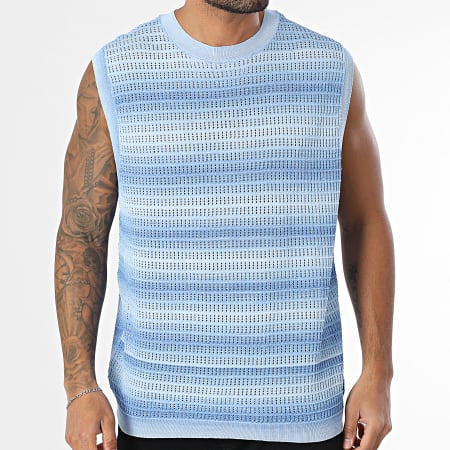 Frilivin - Débardeur Ajouré 092 Bleu Clair Bleu Roi