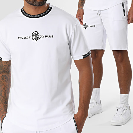 PXP - Ensemble Tee Shirt Et Short Jogging 2210218 2240218 Blanc Noir