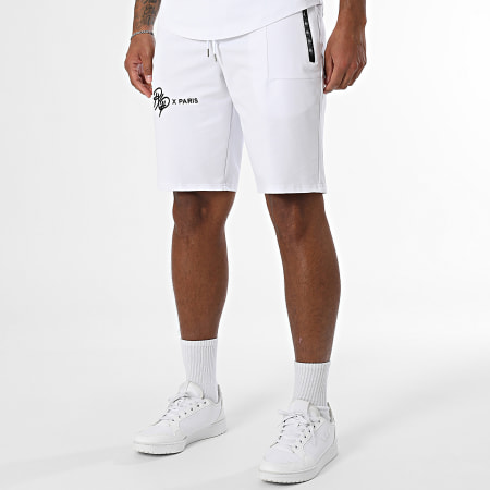 PXP - Ensemble Tee Shirt Et Short Jogging 2210218 2240218 Blanc Noir