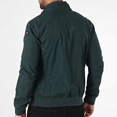 Schott NYC - Veste Zippée Kenny SLIM FIT Vert Foncé