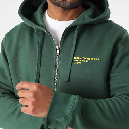 Teddy Yacht Club - Sudadera Con Capucha Con Cremallera Fat Outline Burdeos Blanco