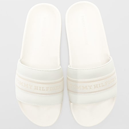 Tommy Hilfiger - Claquettes Femme Hilfiger Poolside 8529 Blanc