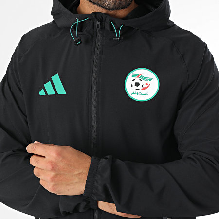 Adidas Sportswear - Veste Zippée Capuche Fédération Algérienne de Football JW7365 Noir