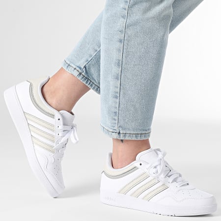 Adidas Sportswear - Baskets Femme Hoops 4.0 J JI0901 Footwear White Orbit Grey Grey Two