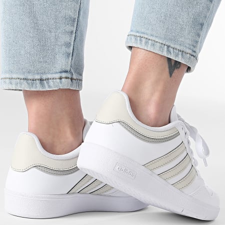 Adidas Sportswear - Baskets Femme Hoops 4.0 J JI0901 Footwear White Orbit Grey Grey Two
