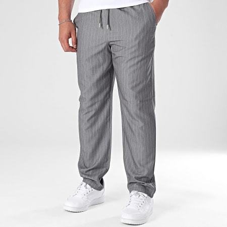Frilivin - Pantalón A Rayures J34 Gris