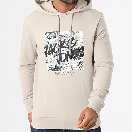 Jack And Jones - Lot De 2 Sweats Capuche Hawaii Beige Noir