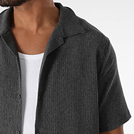 KZR - Ensemble Chemise Manches Courtes Et Pantalon 179 Gris Anthracite Chiné