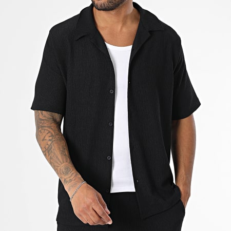KZR - Ensemble Chemise Manches Courtes Et Pantalon 179 Noir