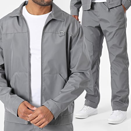 KZR - Ensemble Veste Zippée Et Pantalon 175 Gris Anthracite