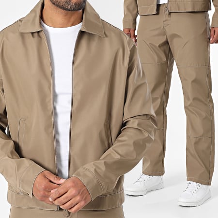KZR - Ensemble Veste Zippée Et Pantalon 174 Beige Foncé