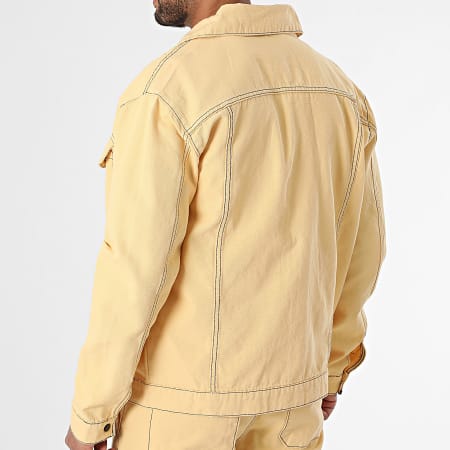 KZR - Ensemble Surchemise Jean Et Pantalon Cargo Jean 188 Jaune