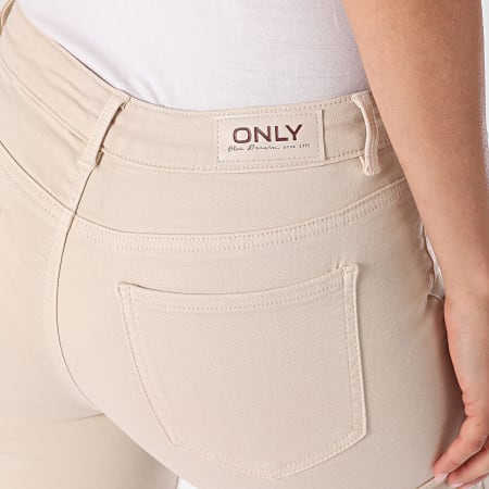 Only - Pantalon Cargo Skinny Femme Missouri Beige Clair