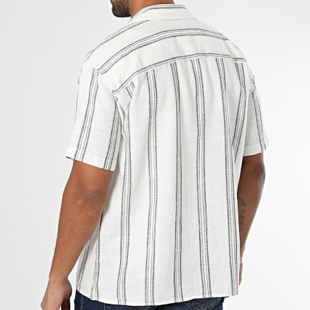 Produkt - Chemise Manches Courtes A Rayures Mads Blanc Noir