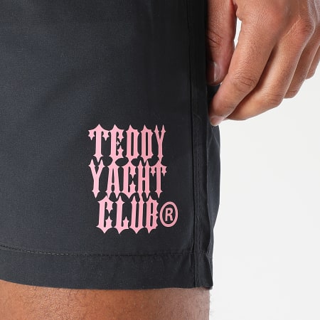 Teddy Yacht Club - Short De Bain Street Roll Noir Rose Clair