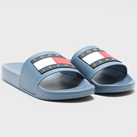 Tommy Jeans - Claquettes Pool Slide Essentiel 0191 Bleu Clair