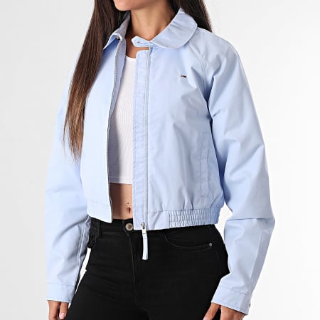Tommy Jeans - Veste Zippée Crop Femme 0403 Bleu Clair