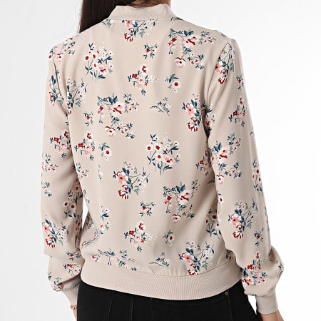 Vero Moda - Veste Bomber Femme Coco Beige Floral