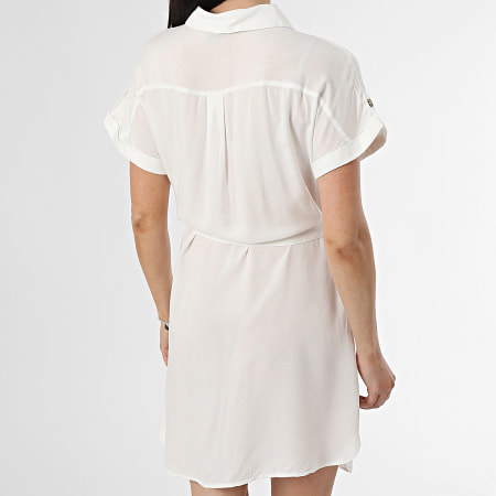 Vero Moda - Bumpy Vrouwen Overhemd Jurk Wit