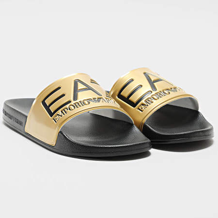EA7 Emporio Armani - Claquettes Scarpe 7X000108-AF15118 Black Gold