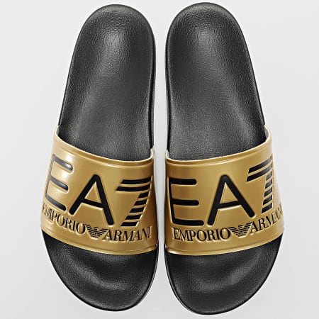 EA7 Emporio Armani - Claquettes Scarpe 7X000108-AF15118 Black Gold