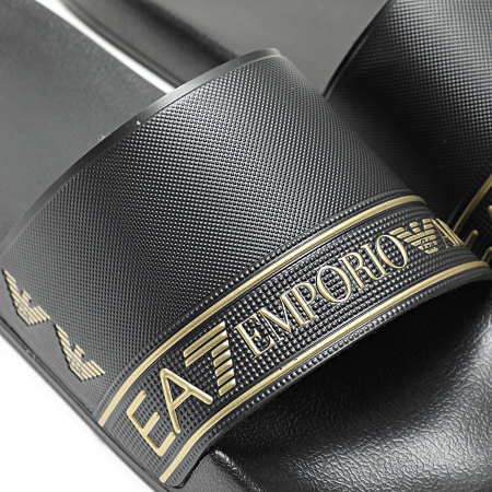 EA7 Emporio Armani - Claquettes Scarpe 7X000110-AF15128 Noir Doré