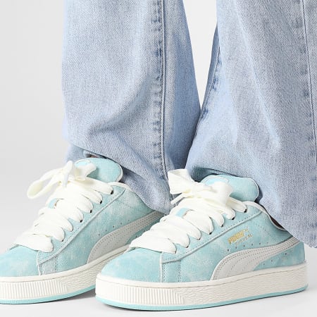 Sneakers Femme Suede XL Washed Out 402374 Safe Lake White PTeam Gold