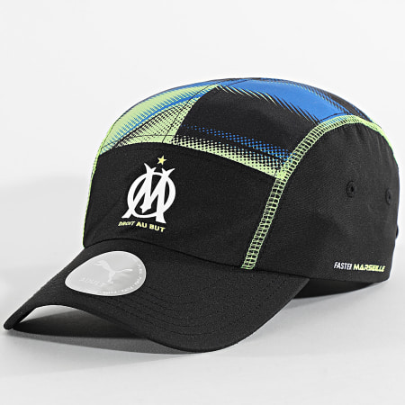 Puma - Casquette OM Faster 5 Panel 026264 Noir Bleu Roi Vert Fluo