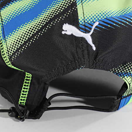 Puma - Casquette OM Faster 5 Panel 026264 Noir Bleu Roi Vert Fluo