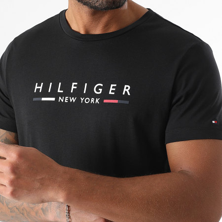 Tommy Hilfiger - Tee Shirt Slim Hilfiger NY 9372 Noir