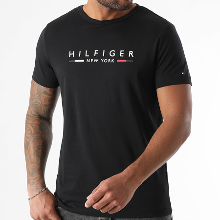 Tommy Hilfiger - Tee Shirt Slim Hilfiger NY 9372 Noir