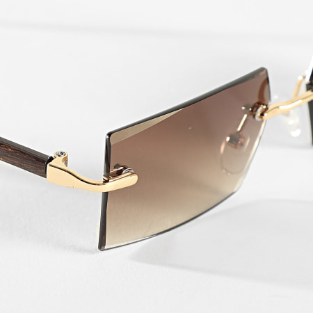Frilivin - Lunettes De Soleil 643 Marron Doré Dégradé