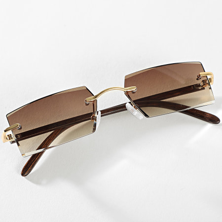 Frilivin - Lunettes De Soleil 643 Marron Doré Dégradé