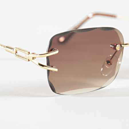 Frilivin - Lunettes De Soleil 572 Doré Marron Dégradé