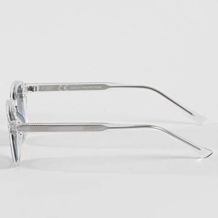 Frilivin - Sonnenbrille 004 Transparent Silber Schwarz Hellblau Farbverlauf