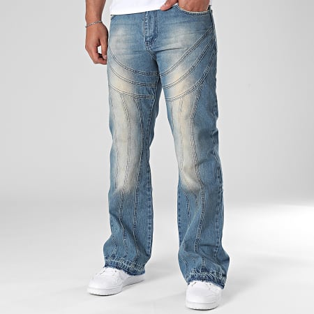 Classic Series - Jean Flare 342 Bleu Denim Beige Délavé