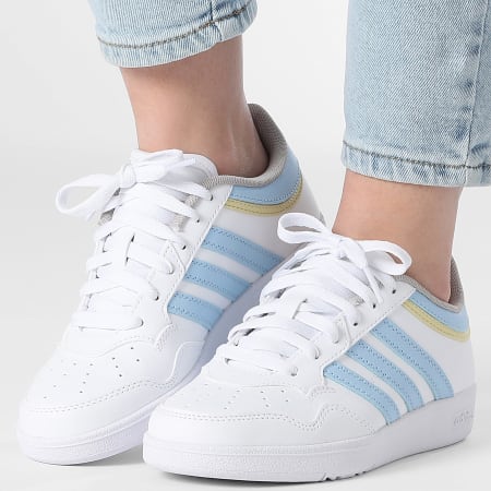 Adidas Sportswear - Baskets Femme Hoops 4.0 J JI0902 Footwear White Clear Sky Power Yellow