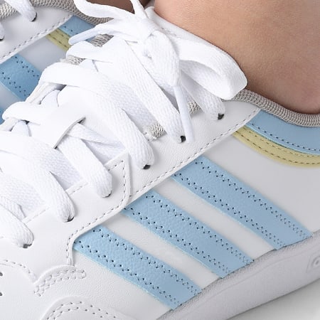 Adidas Sportswear - Baskets Femme Hoops 4.0 J JI0902 Footwear White Clear Sky Power Yellow