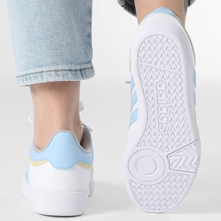 Adidas Sportswear - Baskets Femme Hoops 4.0 J JI0902 Footwear White Clear Sky Power Yellow