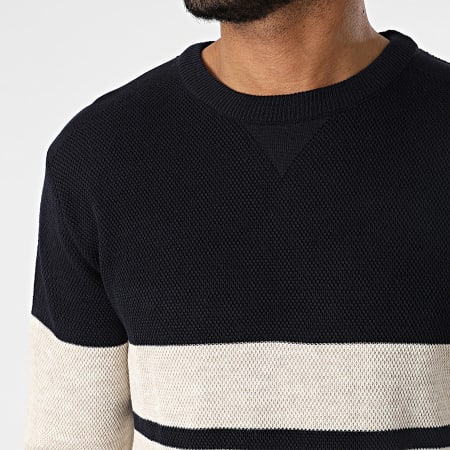 Armita - Pull 185 Bleu Marine Beige