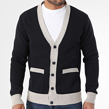 Armita - Gilet 106 Bleu Marine Beige