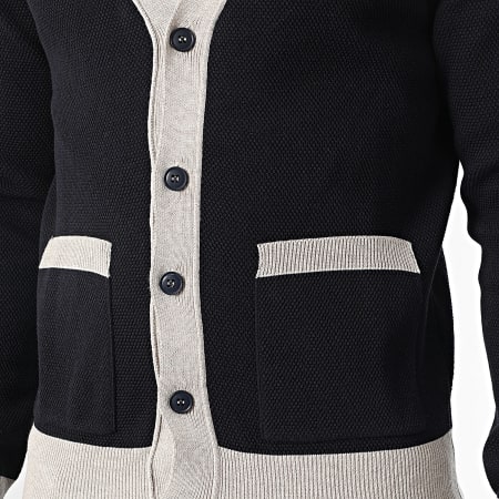 Armita - Gilet 106 Bleu Marine Beige