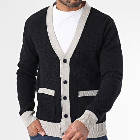 Armita - Gilet 106 Bleu Marine Beige