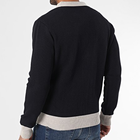 Armita - Gilet 106 Bleu Marine Beige