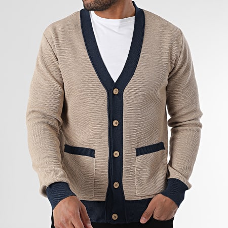 Armita - Gilet 106 Beige Bleu Marine