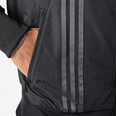 Adidas Originals - Veste Zippée A Bandes JD0050 Noir