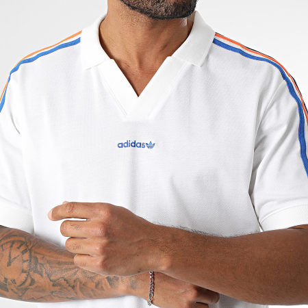 Adidas Originals - Polo Manches Courtes A Bandes JD0808 Blanc