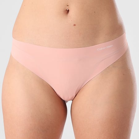 Calvin Klein - Lot De 3 Culottes Invisibles Femme QD3558E Noir Rose Gris